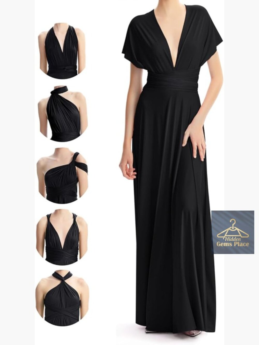 Plus Size Convertible Multiway Maxi Dress, Bridesmaid Infinity Dress for Women